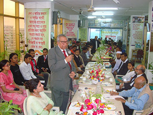 A guest is giving speech for the Participants of Apprenticeship Program Workshop. (2009)